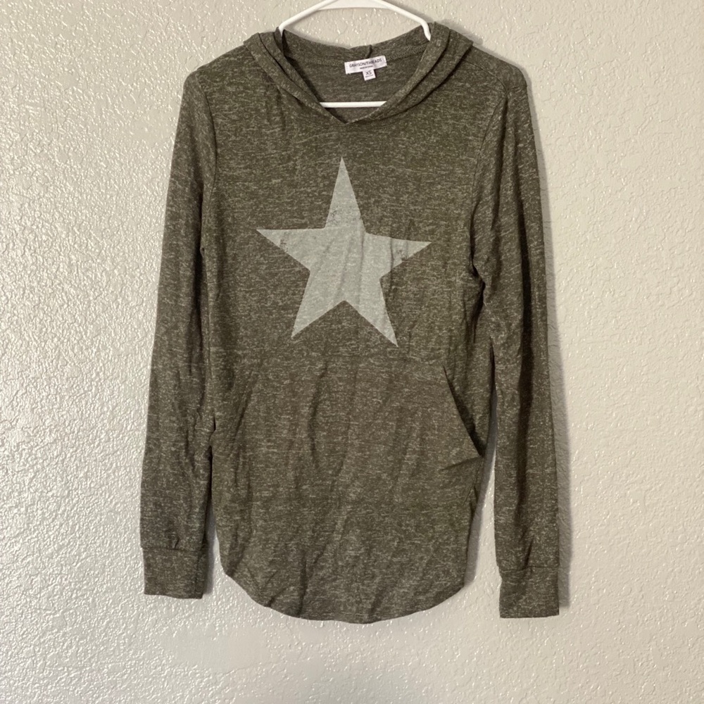 green sweater